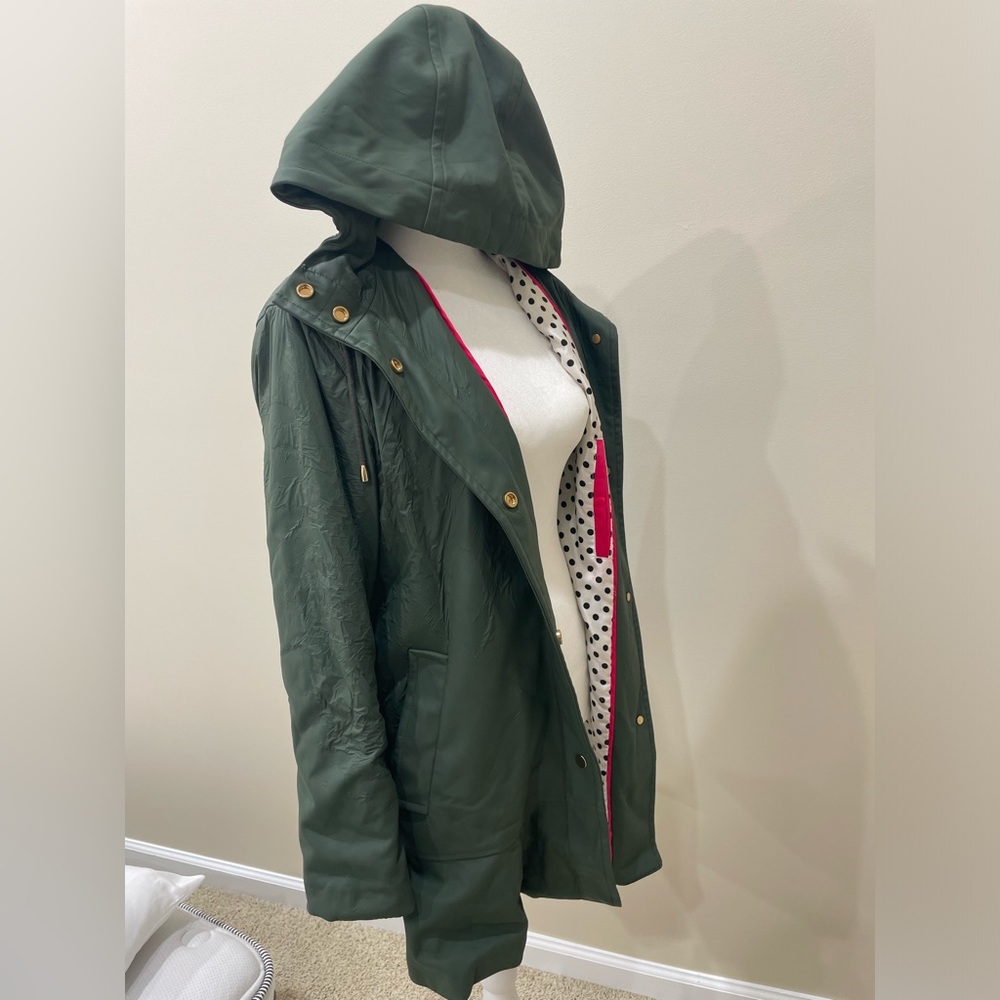 kate spade Dark Green Utility Jacket with Gold Hardware - Size Small *FLAWS* - Picture 6 of 11